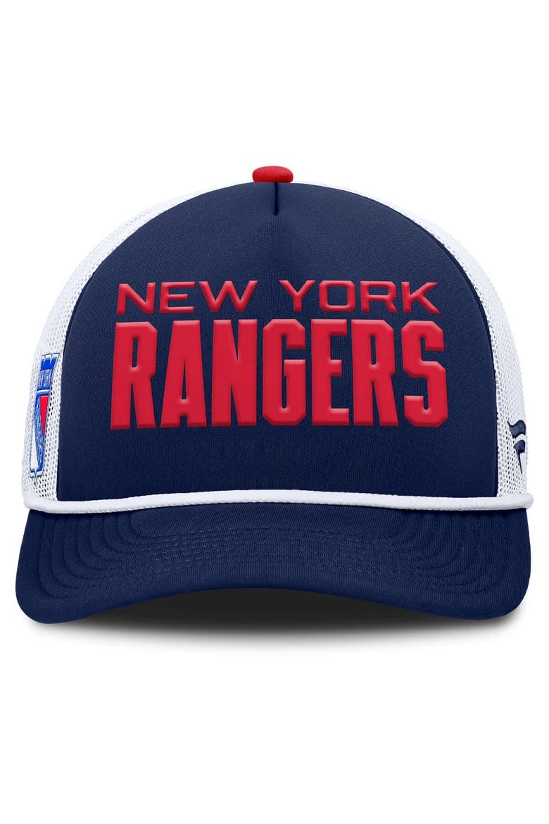 Men's Fanatics Navy/White New York Rangers Authentic Pro Rink A-Frame Adjustable Hat, Alternate, color, Navy