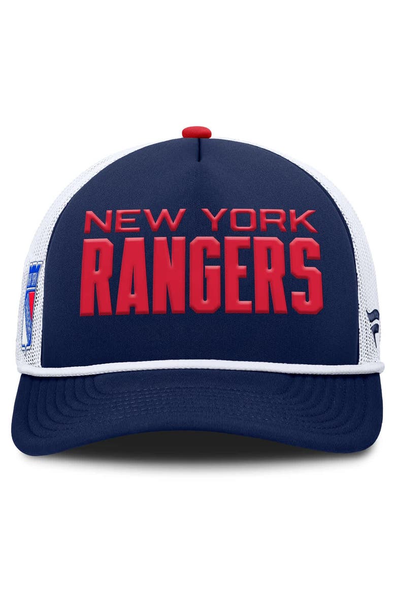 FANATICS Men's Fanatics Navy/White New York Rangers Authentic Pro Rink A-Frame Adjustable Hat, Alternate, color, Navy