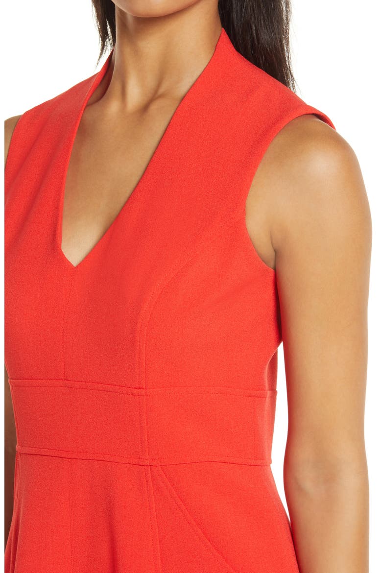 High/Low Fit & Flare Dress, Alternate, color, RED