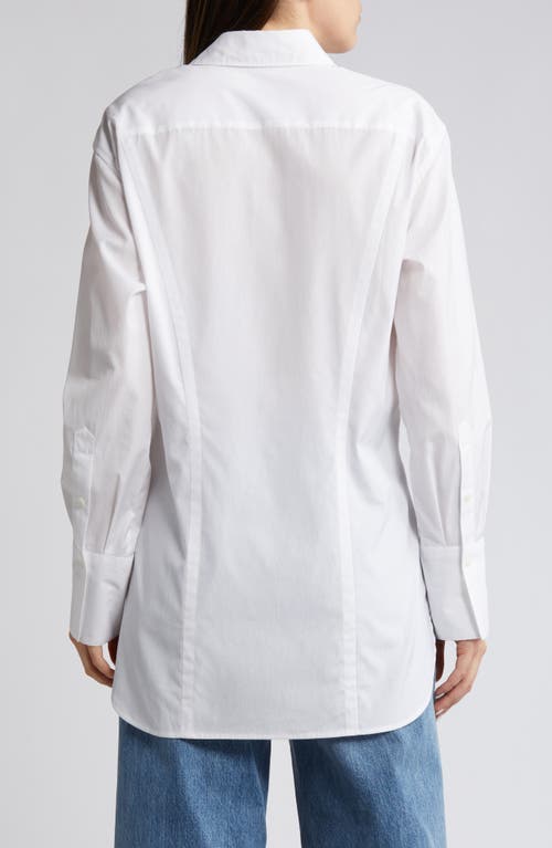 Rag & Bone Indiana Asymmetric Poplin Shirt In White