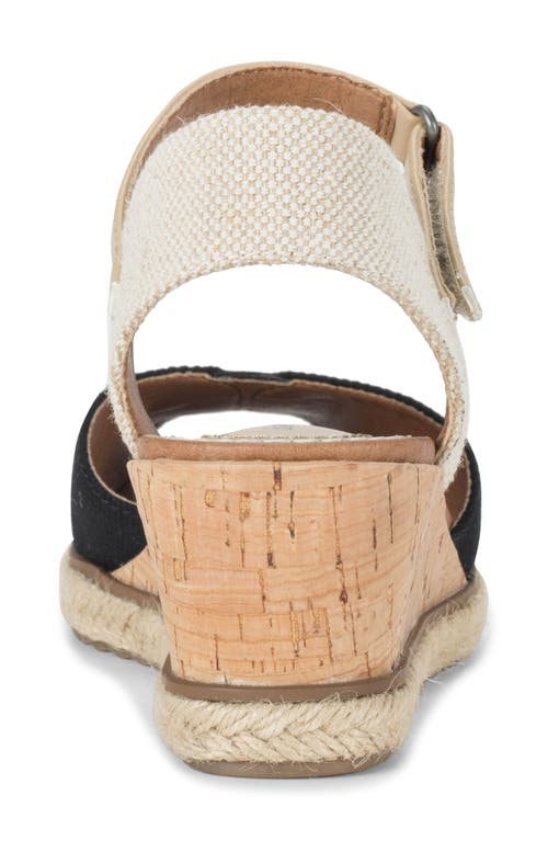 Shop Baretraps Odetta Espadrille Wedge Sandal In Black Canvas