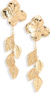 NORDSTROM RACK Floral Leaf Drop Earrings