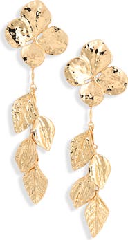 NORDSTROM RACK Floral Leaf Drop Earrings