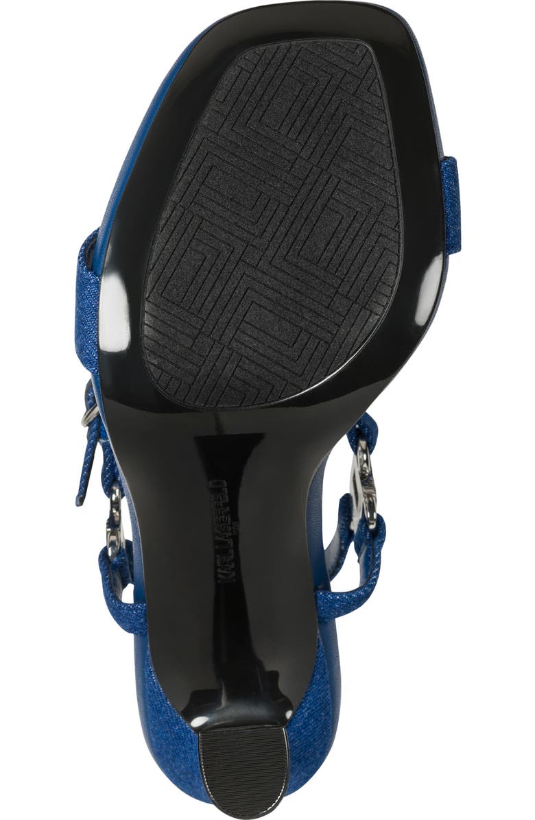 KARL LAGERFELD PARIS Cybil Ankle Strap Sandal, Alternate, color, Blue