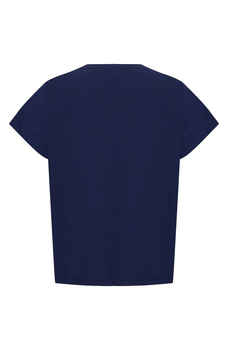 Exquise Haven Sleek Embellished T-Shirt, Alternate, color, Navy Blue