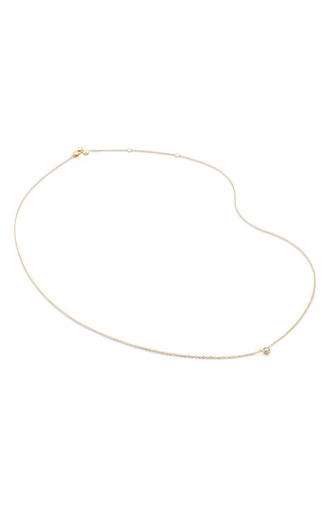 Mini Diamond Pendant Necklace