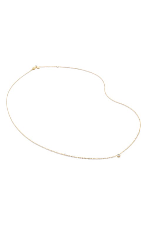 Monica Vinader Mini Diamond Pendant Necklace In Gold