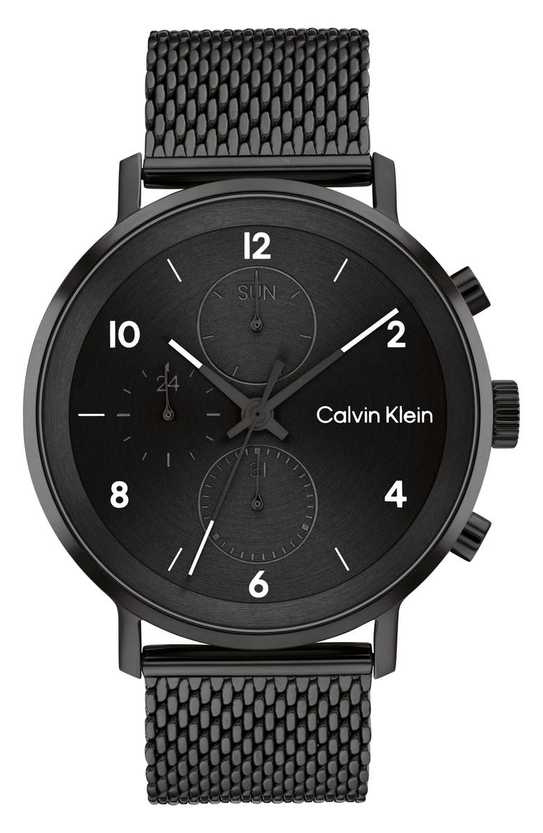 Calvin Klein Mesh Strap Watch, 38mm, Main, color,