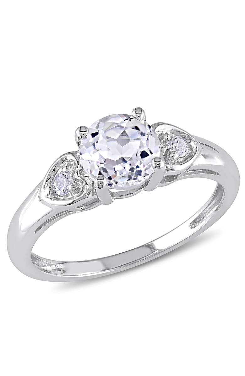 Julianna B. White Topaz Engagement Ring 10k, Main, color, 10K White Gold