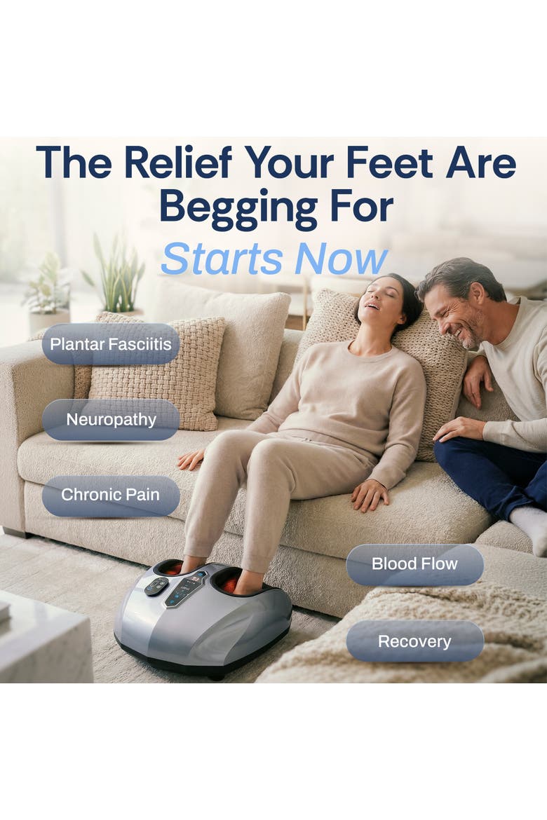 Shiatsu Foot Massager with Heat, LCD Display, Alternate, color, Charcoal