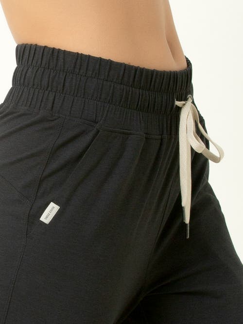 Single Stitch Lightweight Drawsting Jogger In Black