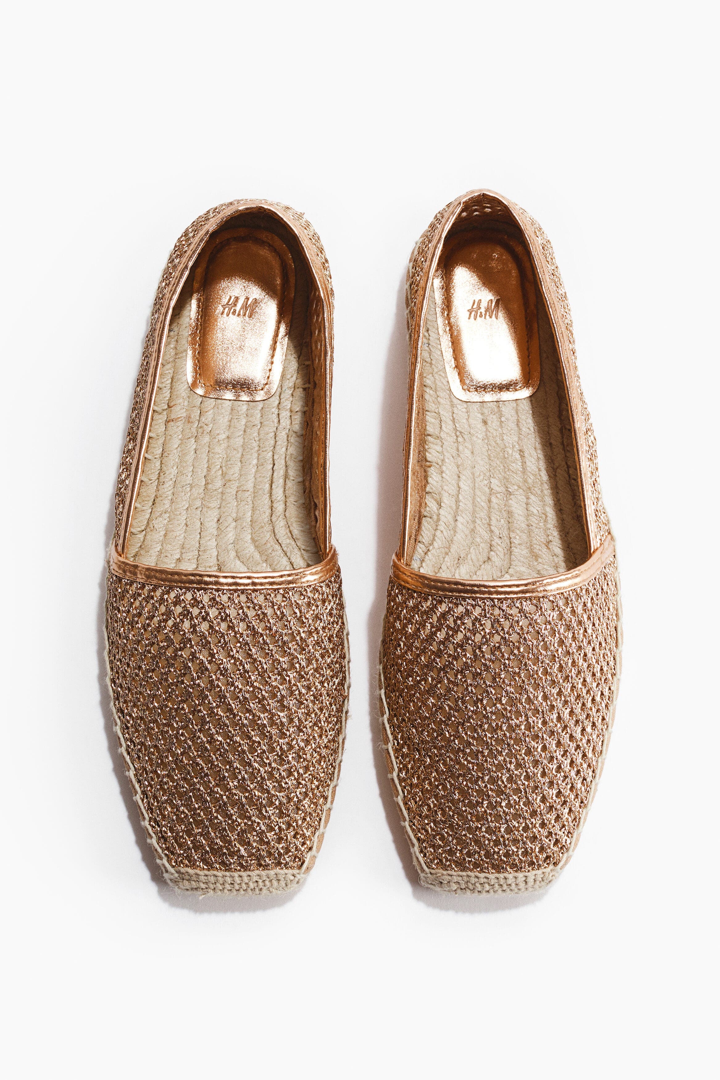 H&M Espadrilles, Alternate, color, Gold-Colored
