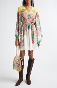 Etro Paisley Print Long Sleeve Dress
