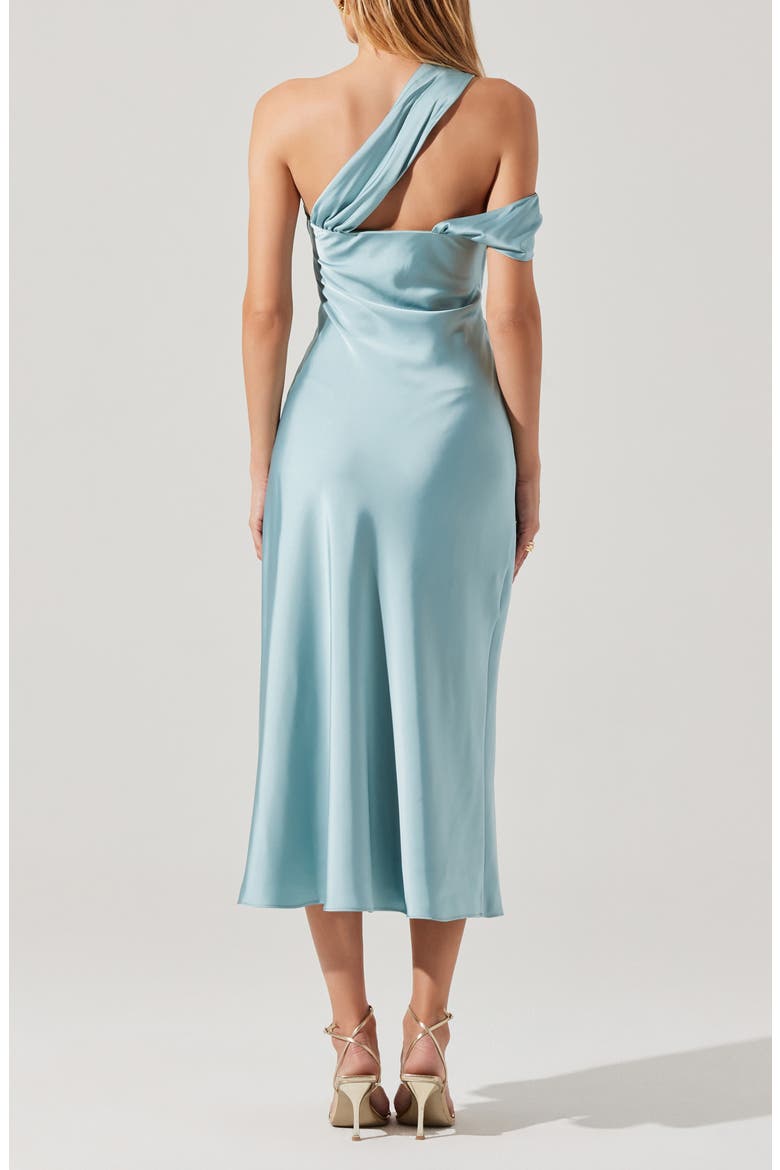 Cersei Satin Midi Dress, Alternate, color, SEAFOAM