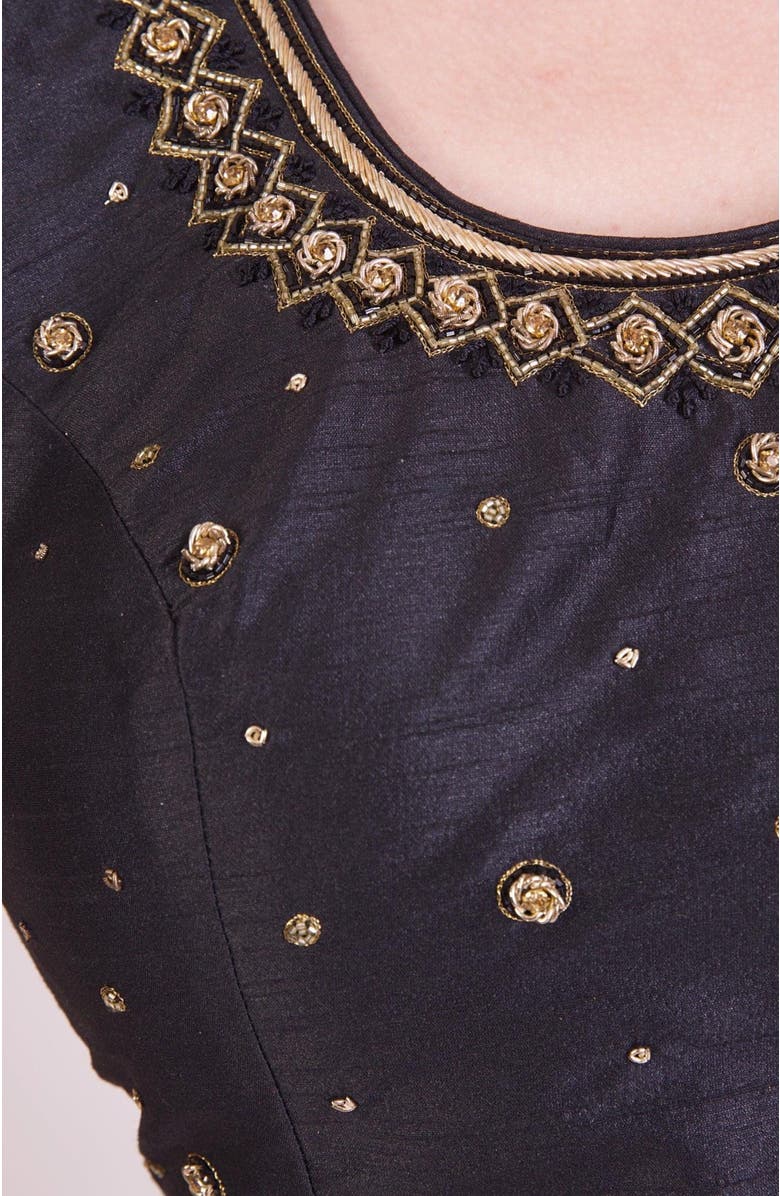 RAAS Zorah Hand Embroidered Blouse, Alternate, color, Black