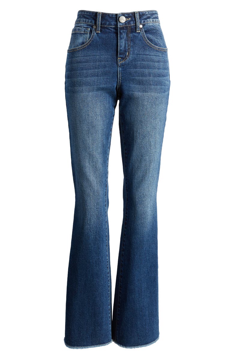 1822 Denim Frayed Slim Bootcut Jeans, Alternate, color, 