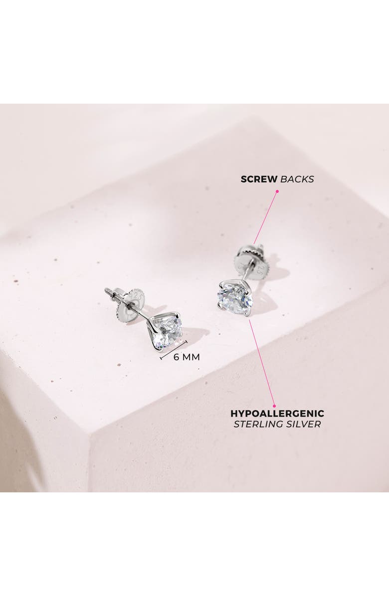 In Season Jewelry Prong Set Stone Earrings, Alternate, color, Silver