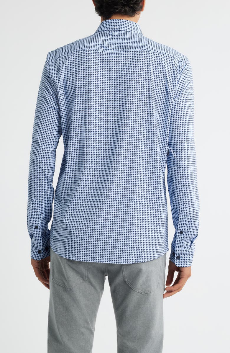 BOSS Roan Kent Slim Fit Button-Up Shirt, Alternate, color, Light/ Pastel Blue Geo