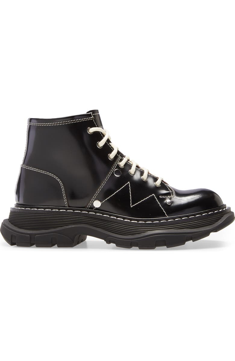 McQueen Alexander McQueen Lace-Up Lug Sole Hiker Boot, Alternate, color,