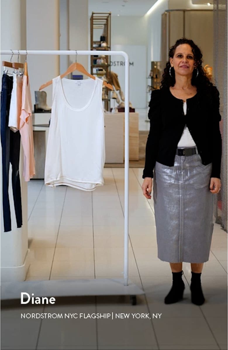 Riley Mixed Media Silk Blend Tank, sales video thumbnail