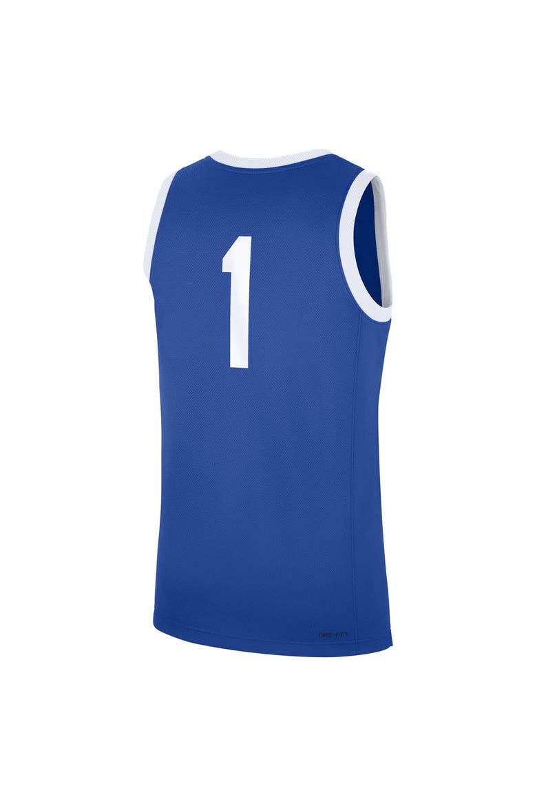 Men's Nike #1 Royal Kentucky Wildcats Road Replica Jersey, Alternate, color, Royal