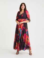 Scarlett & Jo Verity Abstract Print Maxi Gown
