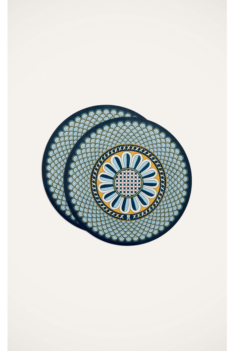 Disk Placemats Set Of 2 Napoli, Main, color, Napoli Midnight Blue