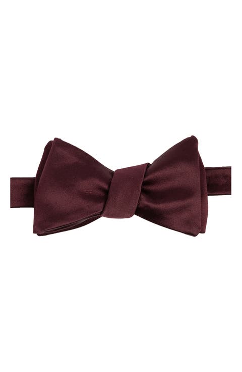 Solid Satin Bow Tie
