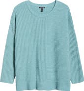Eileen Fisher Crewneck Rib Organic Cotton Blend Sweater