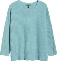 Eileen Fisher Crewneck Rib Organic Cotton Blend Sweater