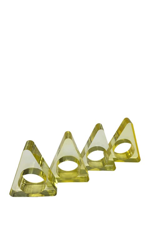 Yellow Triangle Napkin Ring