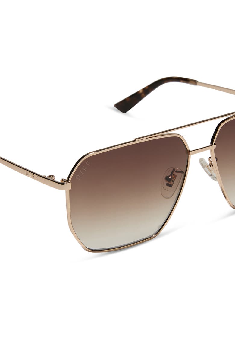 DIFF Berkely 59mm Polarized Gradient Navigator Sunglasses, Alternate, color, Brown Gradient