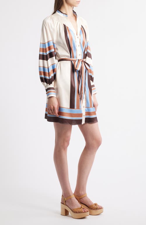 CIEBON CIEBON JESSIE STRIPE LONG SLEEVE SHIRTDRESS