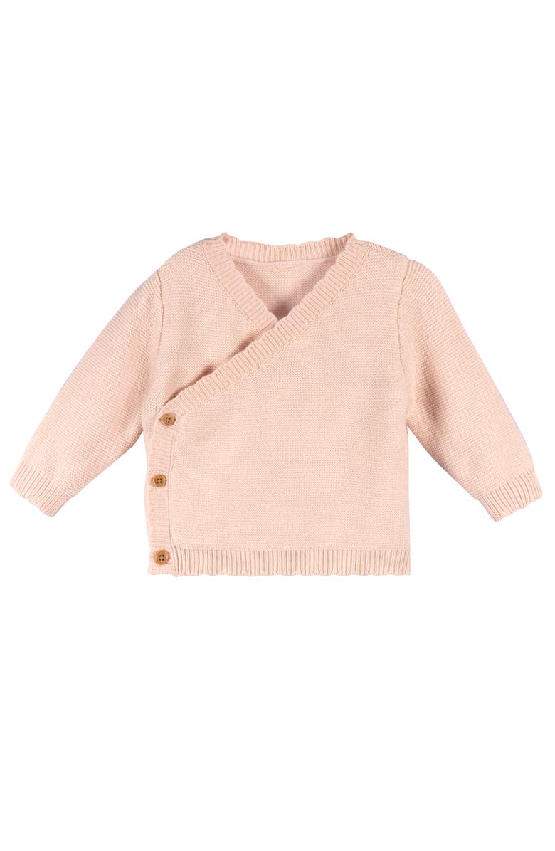 Just Born Pink Scalloped Sweater Knit 2-Piece Set, Alternate, color, Pink