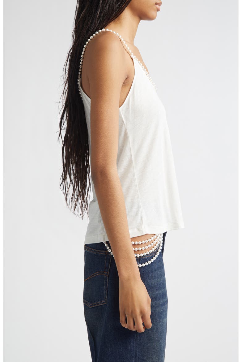 Faux Pearl Embellished Camisole, Alternate, color, CREAM