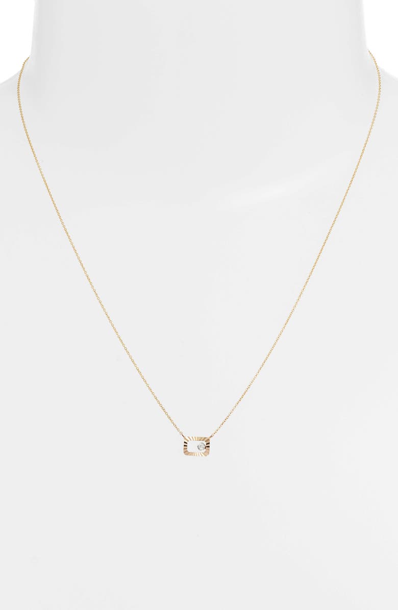 Dana Rebecca Designs Mikaela Estelle Diamond Rectangle Pendant Necklace, Alternate, color, 