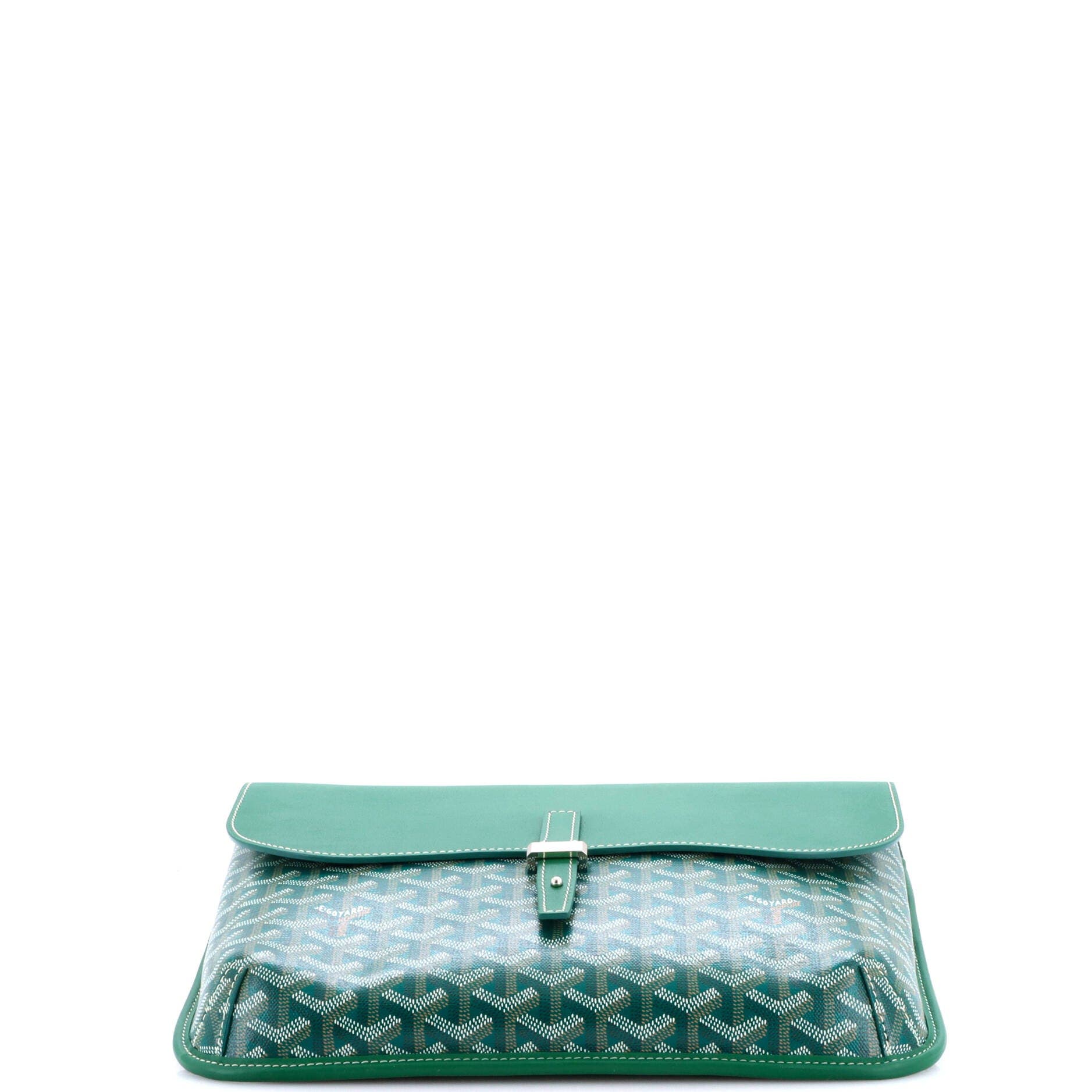 Coursier Messenger Bag Coated Canvas and Leather, Alternate, color, Green
