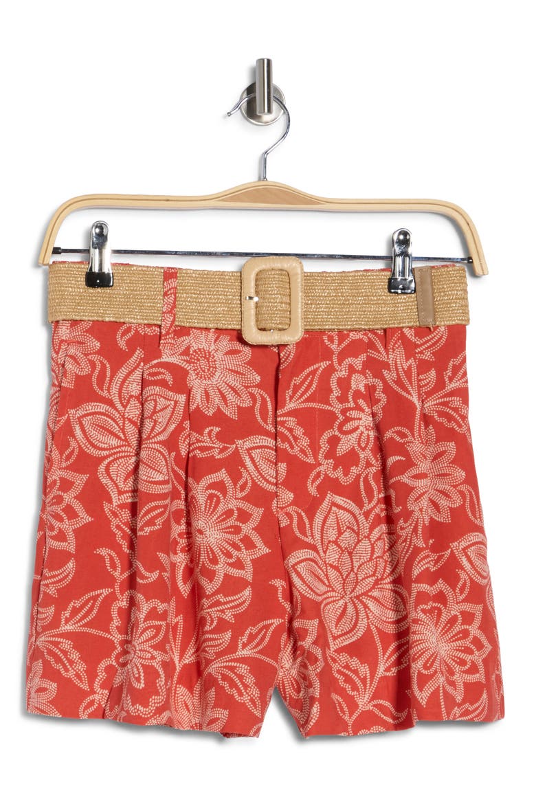 Scenic Route Belted Shorts, Alternate, color, BANGLE CORAL