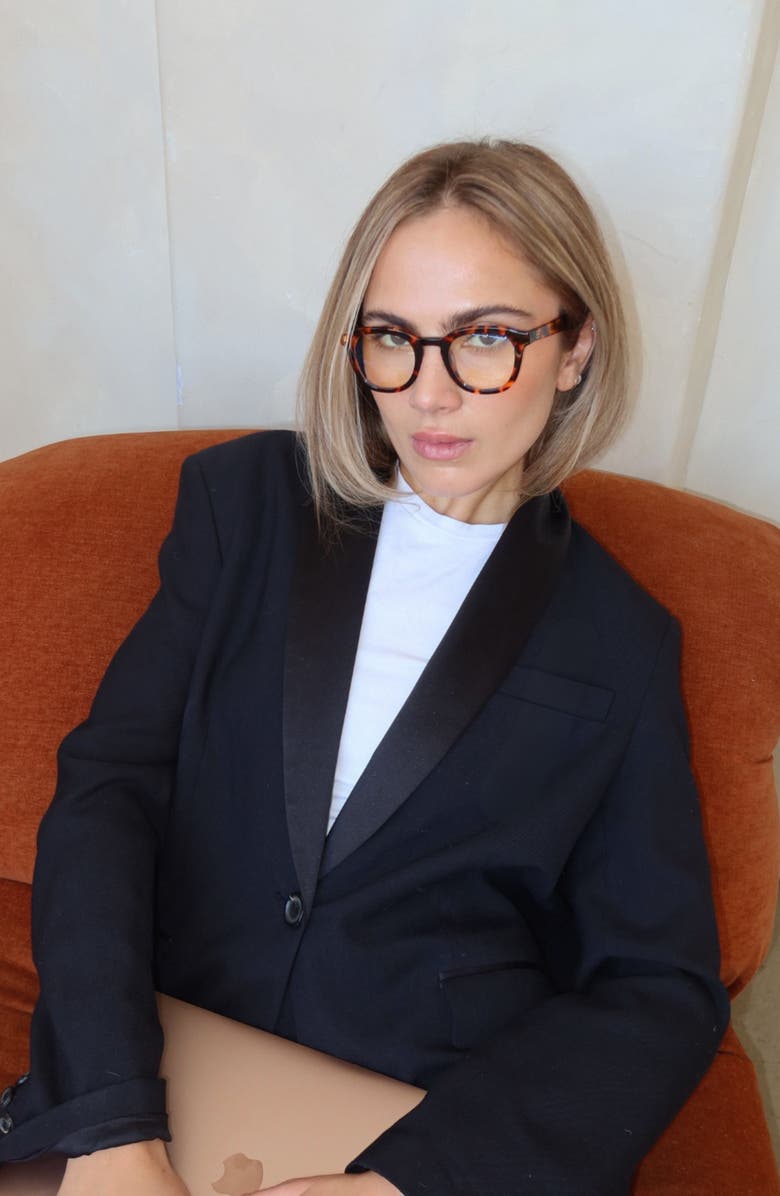 INDY JB Round Blue Light Glasses, Alternate, color, Tortoise Shell