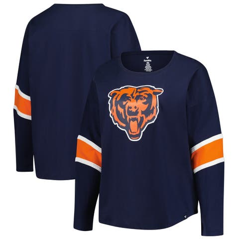 Women
s Fanatics Navy Chicago Bears Plus Size Redzone 3/4-Sleeve Scoop Neck T-Shirt