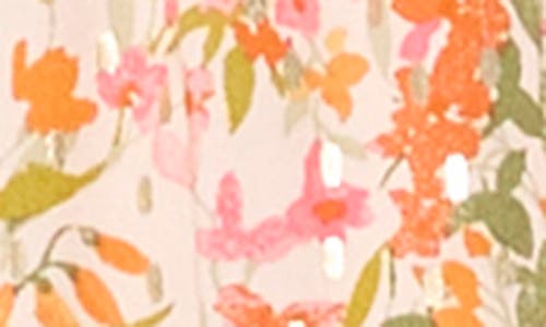 Halogen ® Floral Tiered Maxi Dress In Orange