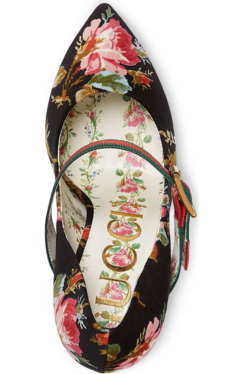 Gucci Sylvie Pointy Toe Mary Jane Pump, Alternate, color,