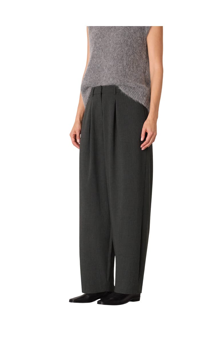 Whistles Wool Blend Barrel Pants, Main, color, Dark Grey