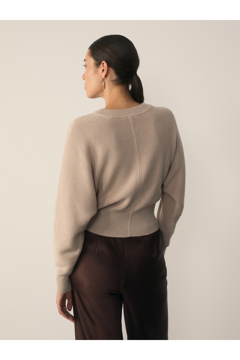 Ribbed Crewneck Sweater, Alternate, color, Neutral