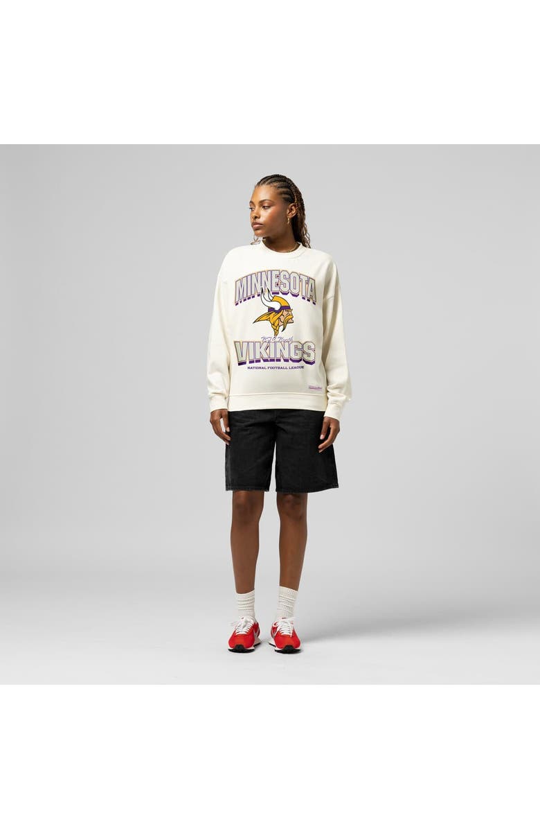 Mitchell & Ness Women's Mitchell & Ness Cream Minnesota Vikings Tonal Arch Sweatshirt, Main, color, Cream