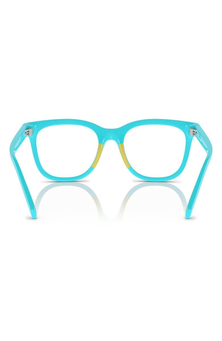 Burberry 47mm Small Square Optical Glasses, Alternate, color, Turquoise / Demo Lens
