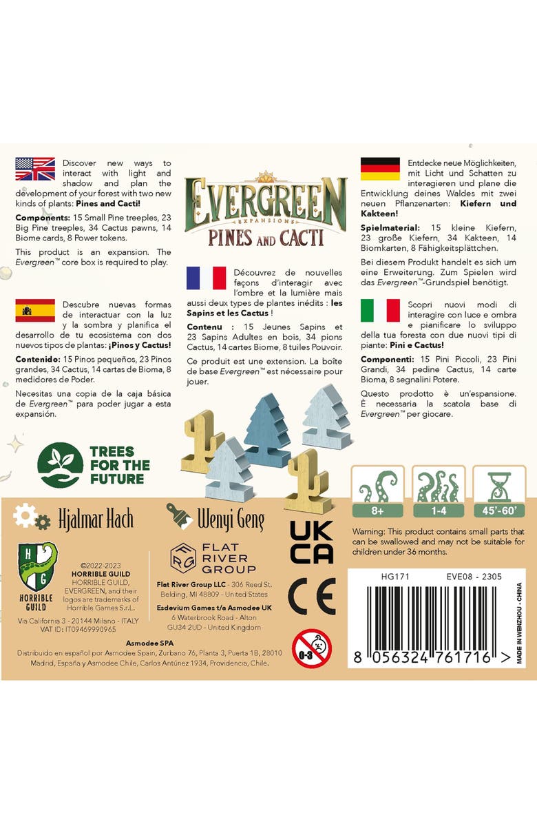 Horrible Guild Evergreen Pines & Cacti Expansion for Tree Growing Abstract Strategy Board Game, Alternate, color, Multicolored