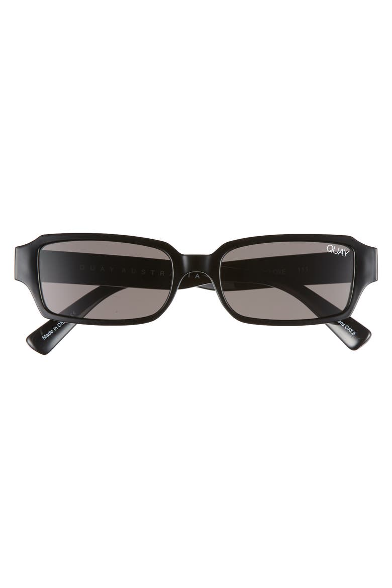 Australia Strange Love 53mm Rectangle Sunglasses, Alternate, color, BLACK/ SMOKE