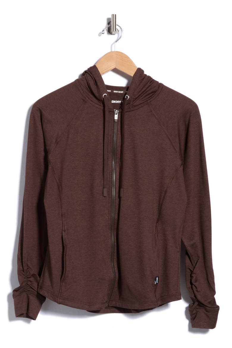 Space Dye Raglan Sleeve Full Zip Hoodie, Alternate, color, ESPRESSO S