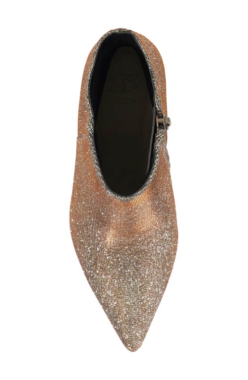 Dune London Obsessively Pointed Toe Bootie In Gold